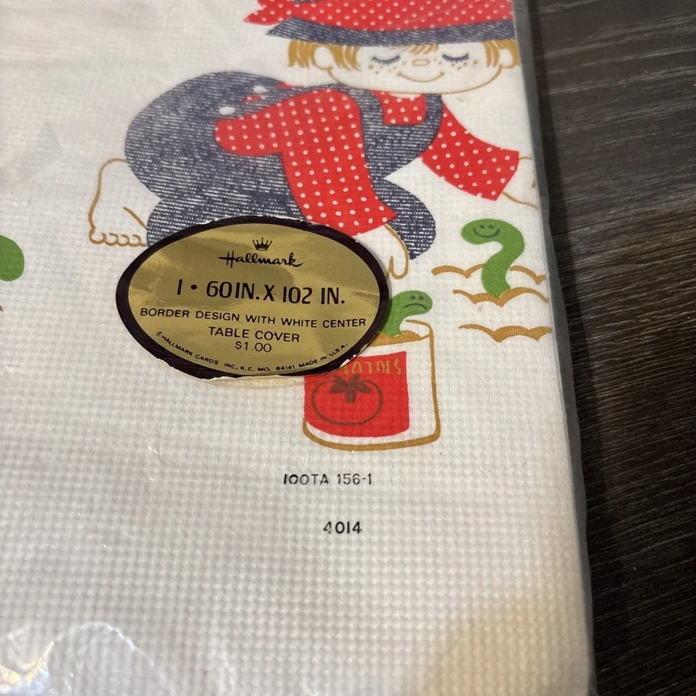 Hallmark Paper Party Little Boy Fishing Tablecloth Table Cover 60 X 102